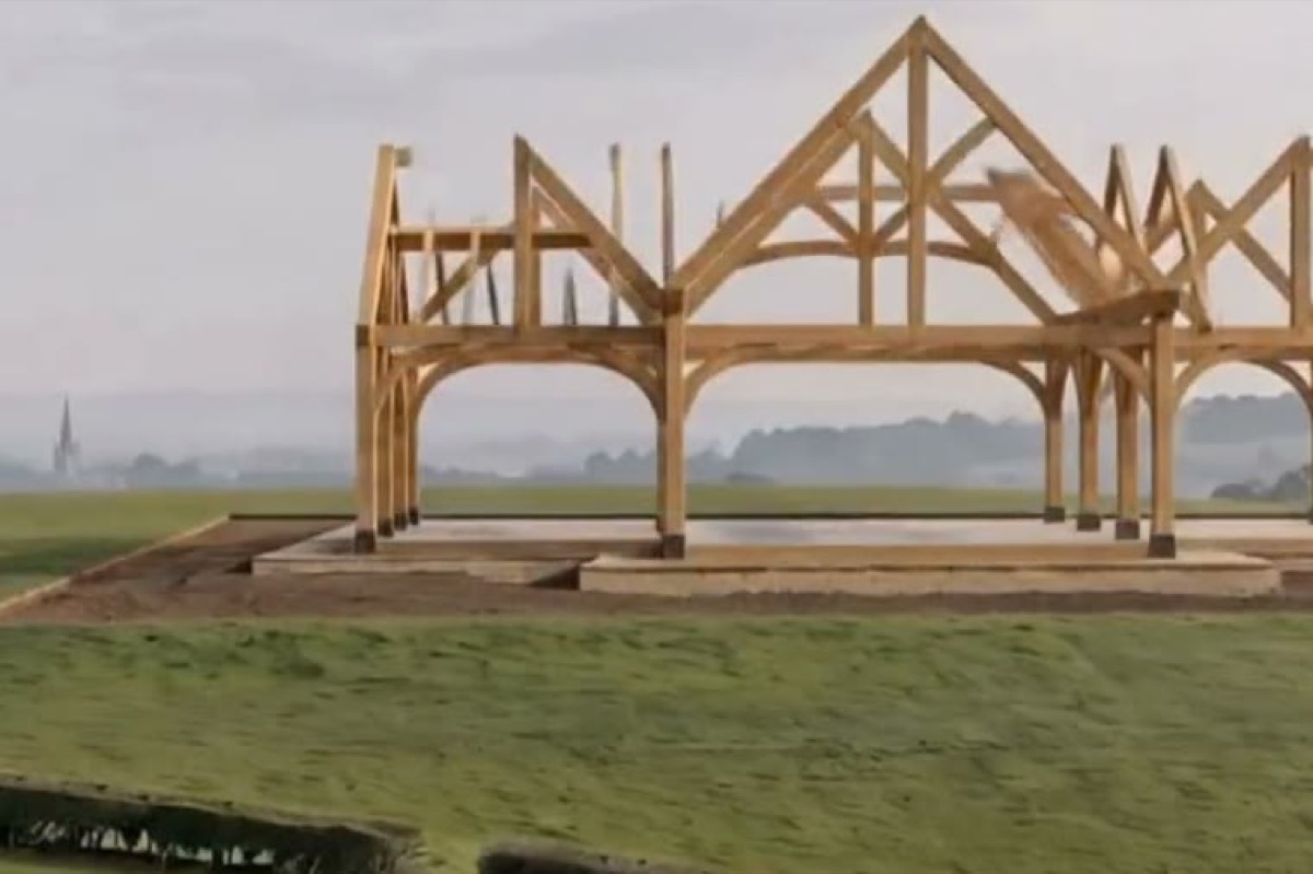 Structural frame erected